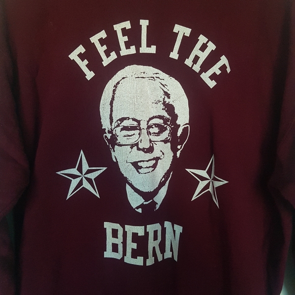 Bernie Sanders "Feel the Bern" Maroon Sweatshirt - Picture 2 of 5